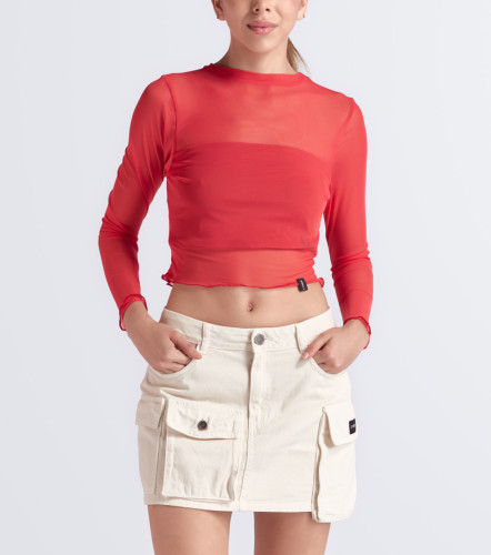 Belen Blusa Slim Fit En Mesh Bipack TyperRJ