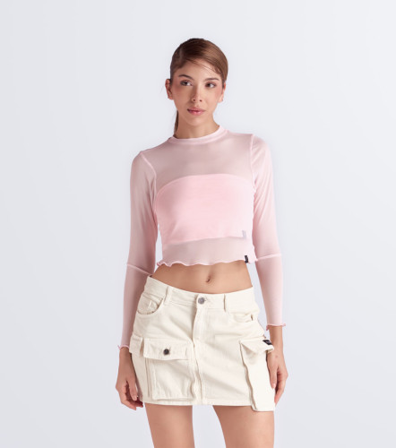 Belen Blusa Slim Fit En Mesh Bipack TyperRC