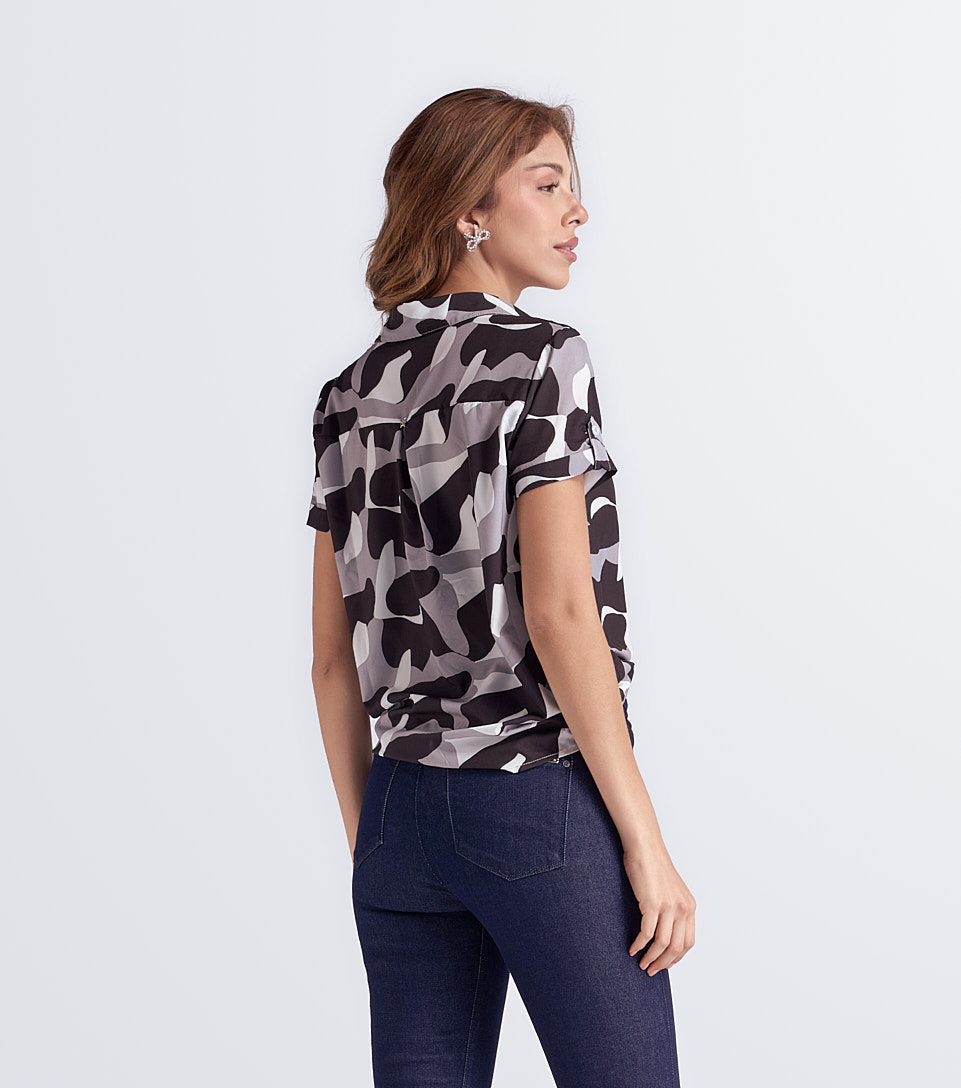 Blusa Camisera Para Mujer Natalia Manga Corta Derek 832893 NG