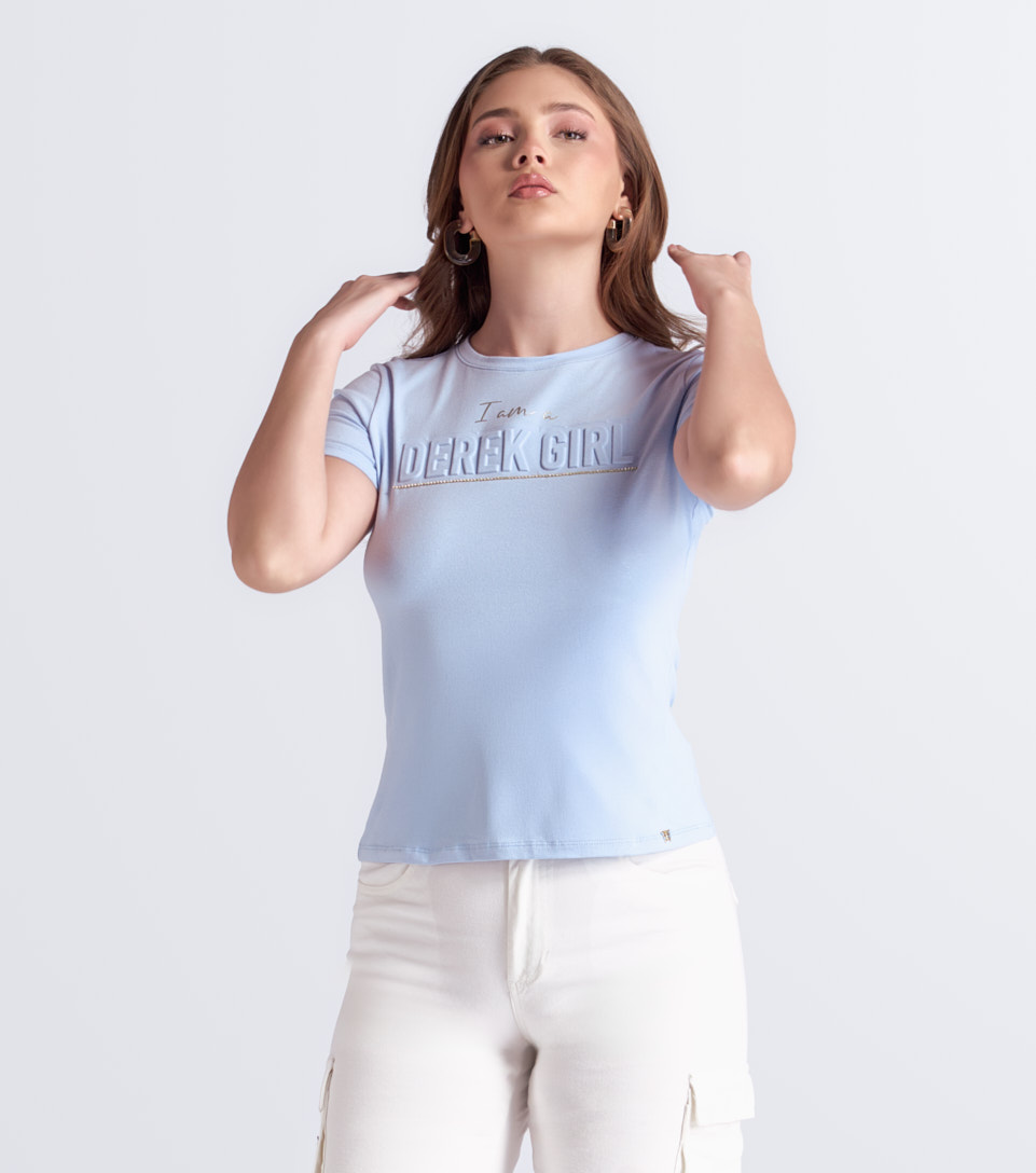 Blusa Manga Corta Con Estampado Christina Derek 832883 AC