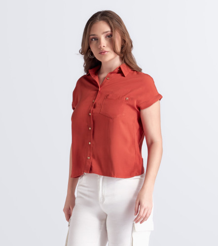Blusa Para Mujer Camisera Unicolor Victoria DerekTR