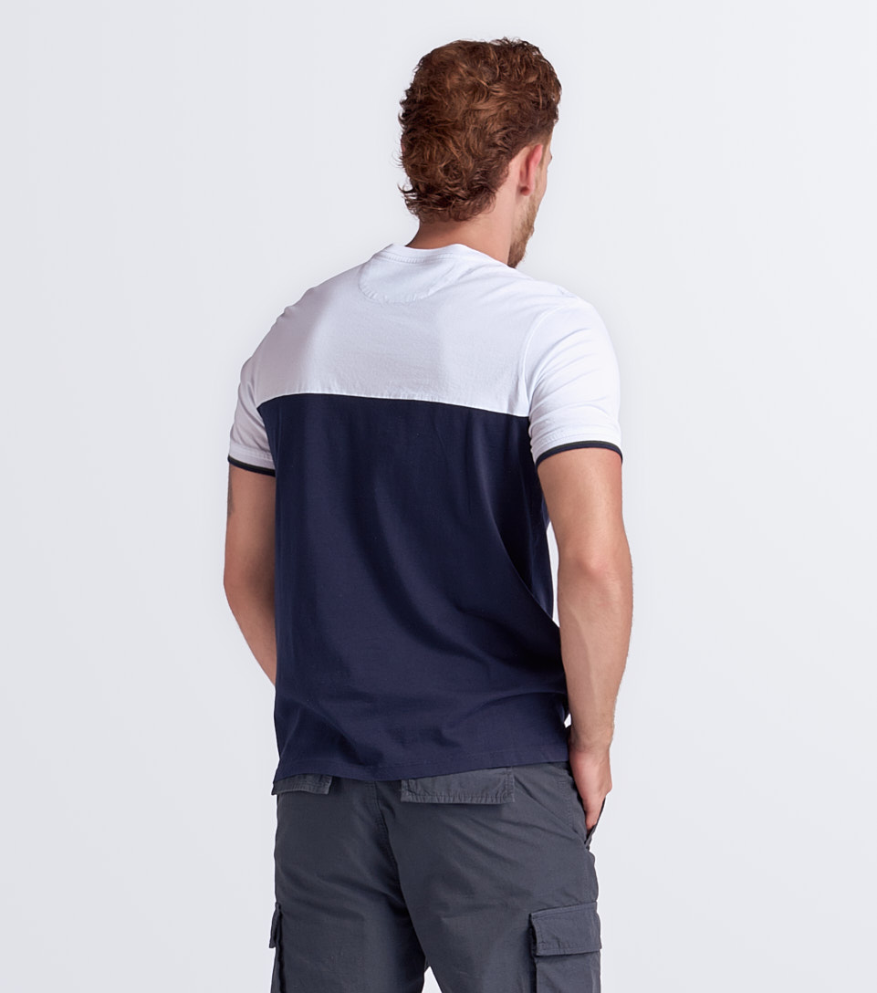 Camiseta Para Hombre Molderia Comfort En Bloques Unser 832953 BL