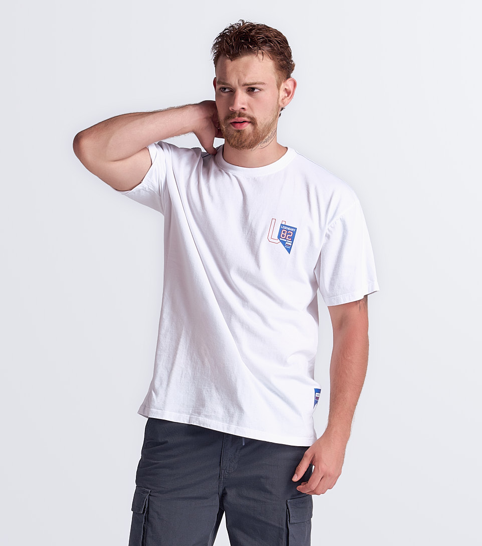 Camiseta Para Hombre Oversized Manga Corta Unicolor Con Estampado Unser 833230 BL