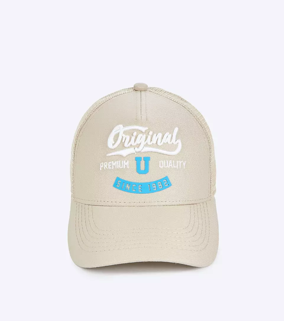 Elly Gorra Unicolor Con Bordado Y Malla UnserKQ