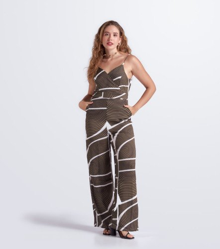 Enterizo Para Mujer Daniela Pantalon Estampado DerekVD