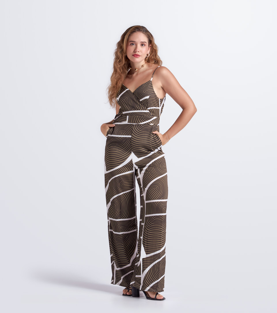 Enterizo Para Mujer Daniela Pantalon Estampado Derek 834299 VD