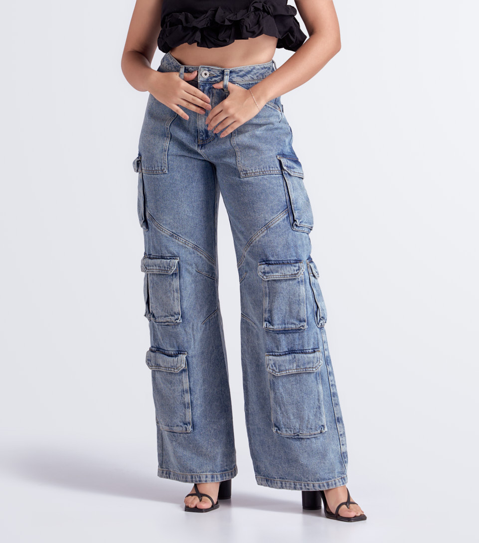 Pantalón Cargo Chicas Gordas En Jeans Bajitas Pantalones Jeans