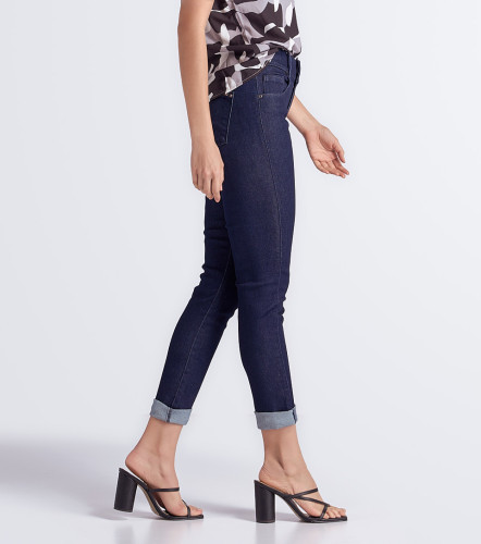 Jean Para Mujer Con Pretina Tejida Y Proceso Paris Nicole DerekAZ