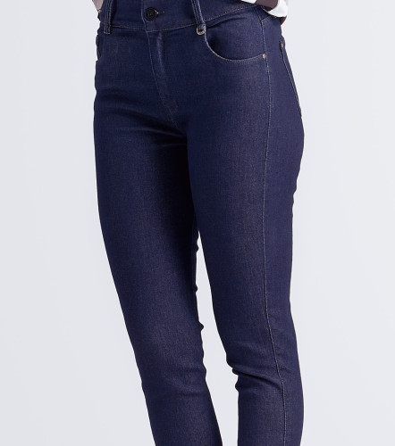 Jean Para Mujer Con Pretina Tejida Y Proceso Paris Nicole DerekAZ