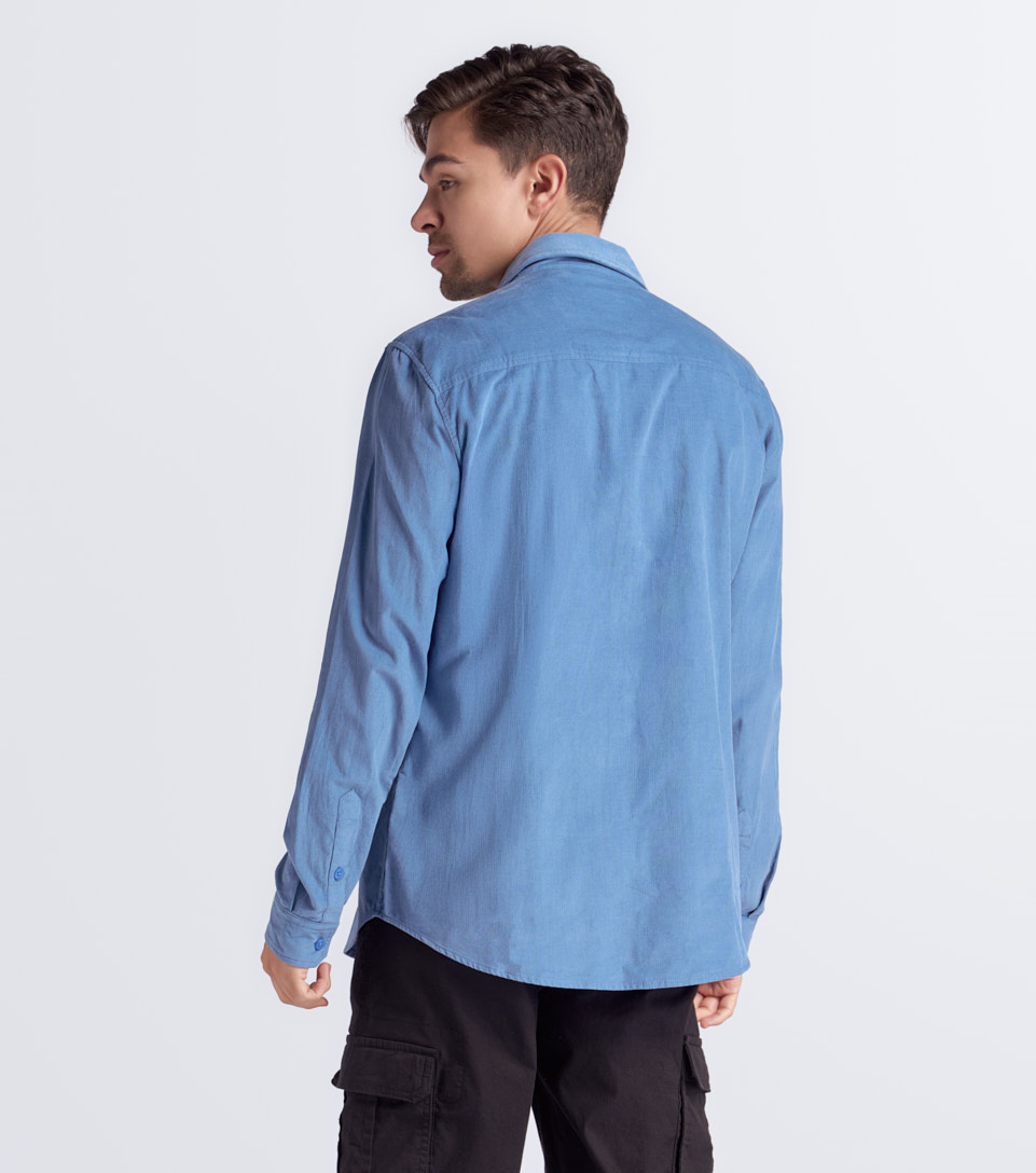 King Camisa Corduroy Slim Masculina Gas 834270 AD