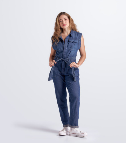 Marcela Enterizo De Pantalon En Indigo UnserAZ