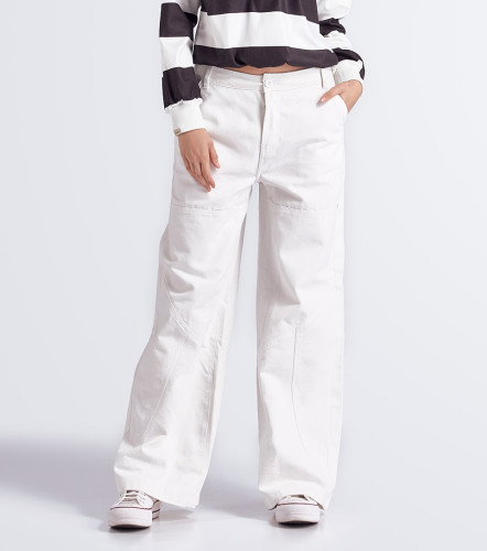 Star Veronica Pantalon Unicolor Con Cortes Y Lurex UnserBL