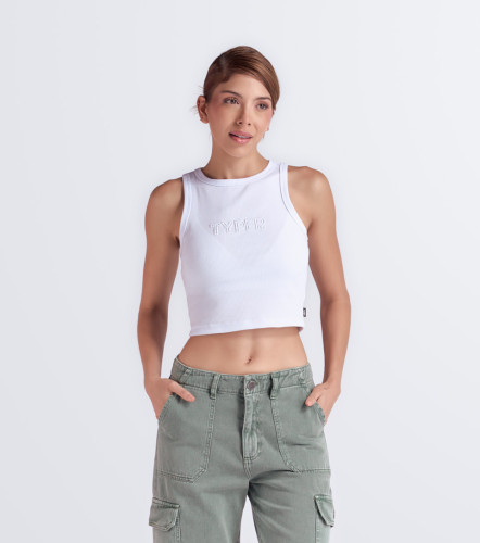 Tini Blusa Basica Bordada Slim Fit TyperBL