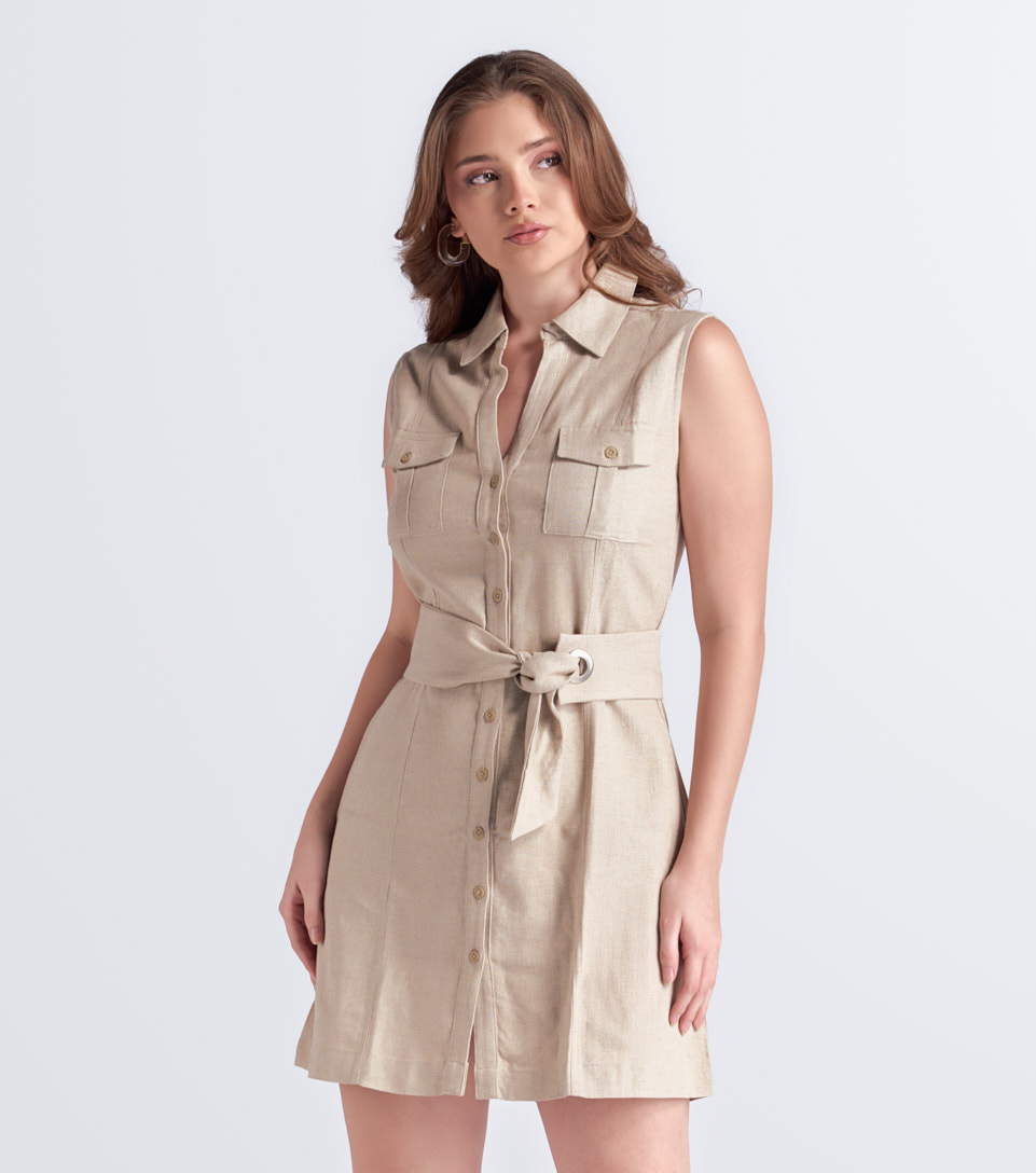 Vestido Para Mujer Vanesa Unicolor Derek 831042 AR