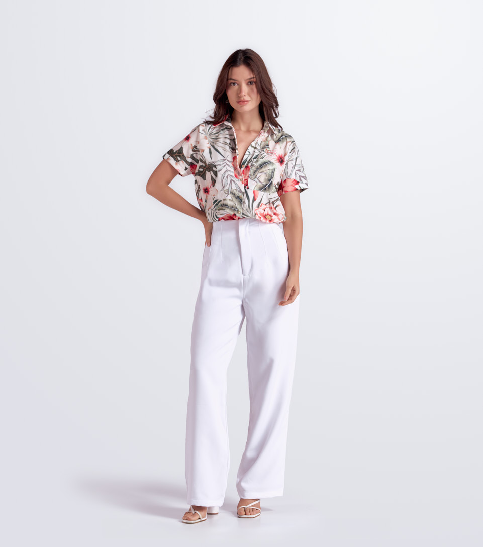 Camisa Para Mujer Ximena Manga Corta Estampada Derek 833792 AR