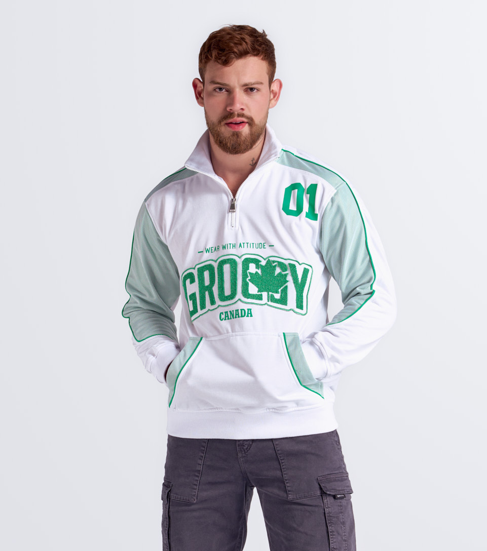 Aki Buzo Cerrado Masculino Groggy 832292 BL