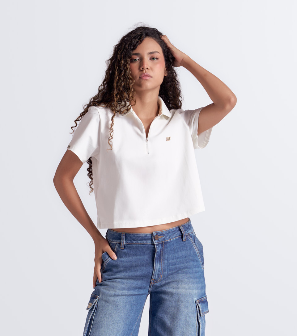 Antonella Polo Unicolor Con Cremallera Y Lurex En Cuello Unser 831563 AR