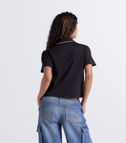 Antonella Polo Unicolor Con Cremallera Y Lurex En Cuello UnserNG