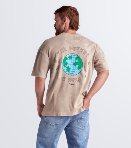 Carlo T Shirt Oversize Estampada TyperCF