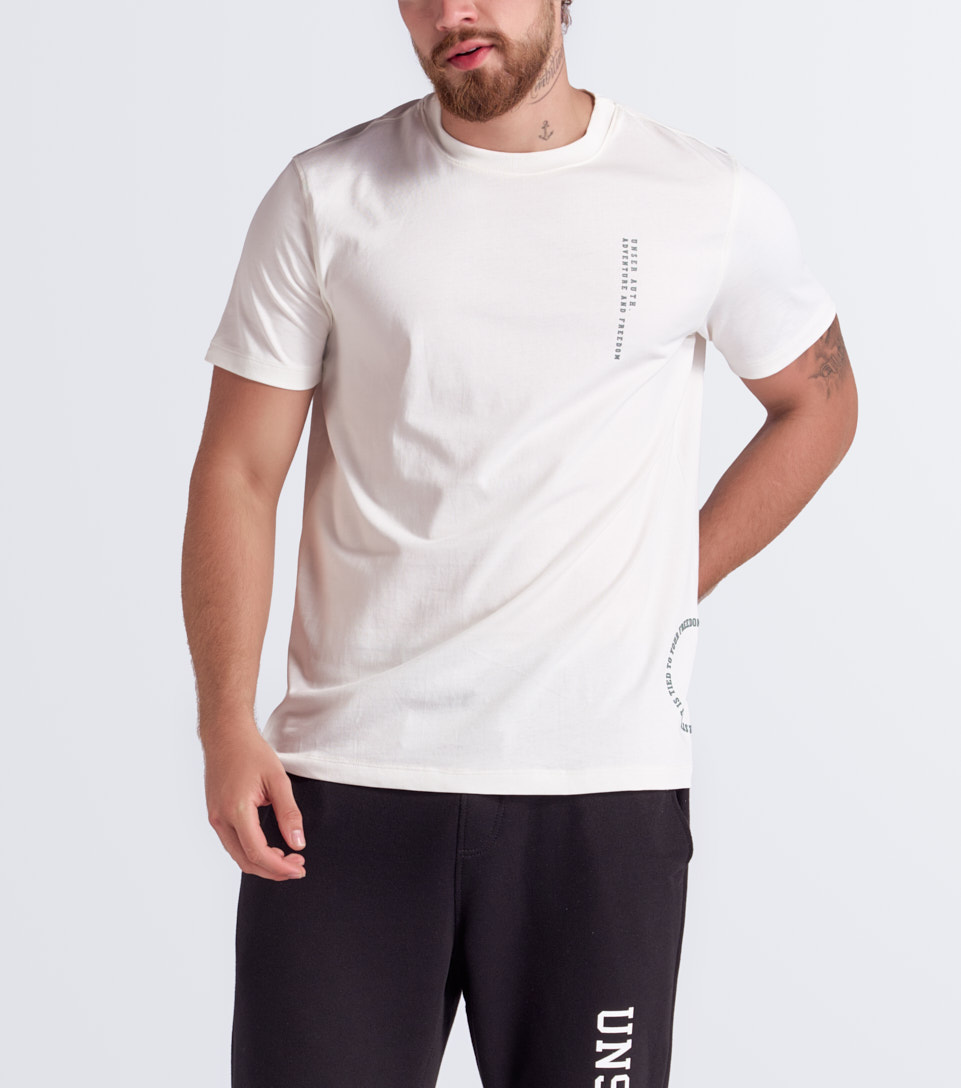 Comfort Leandro T Shirt Unicolor Estampado Unser 835009 BL