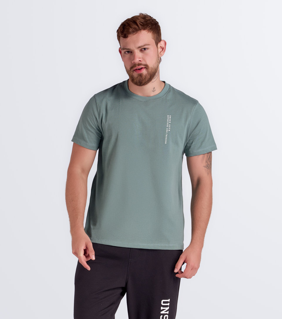 Comfort Leandro T Shirt Unicolor Estampado Unser 835009 BL