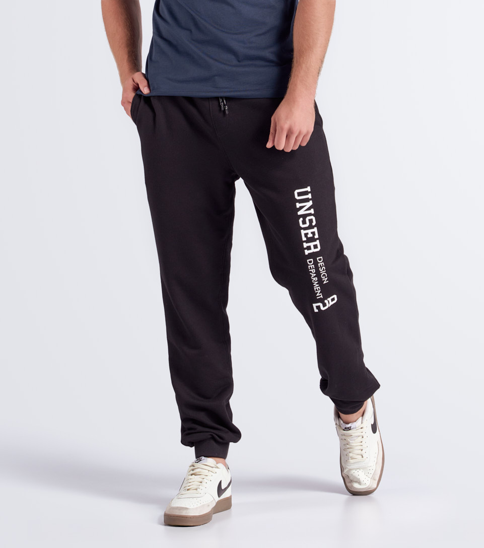 Jogger Para Hombre Unicolor Con Estampado Unser 834533 NG