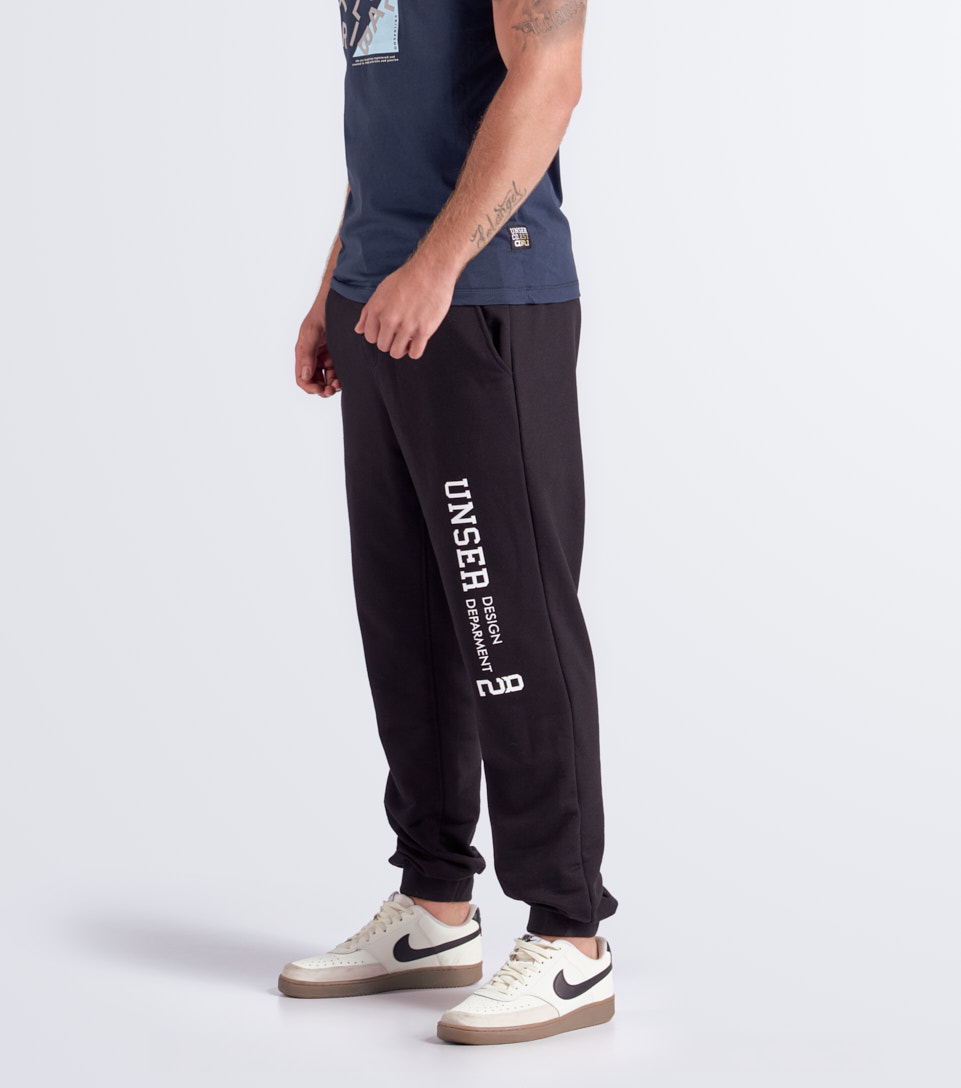 Jogger Para Hombre Unicolor Con Estampado Unser 834533 NG