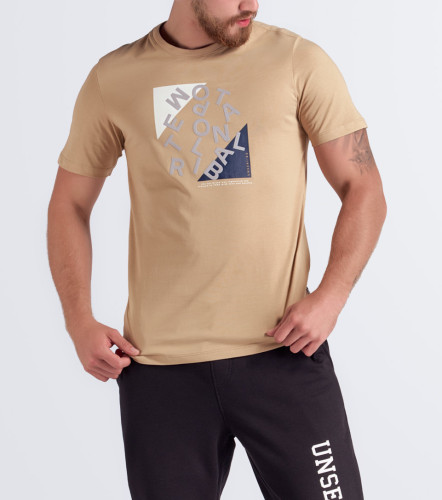 Slim Fabian T Shirt Unicolor Estampada UnserAR