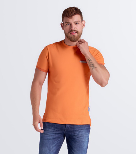 T Shirt Para Hombre Molderia Comfort Unicolor Con Estampado UnserNJ