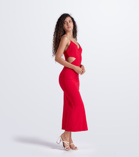 Vestido Largo En Tiras Unicolor DerekRJ