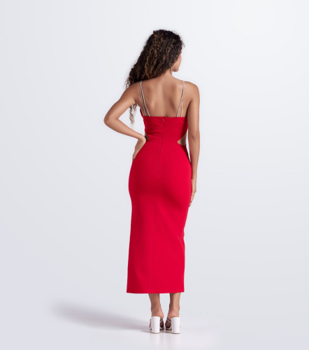 Vestido Largo En Tiras Unicolor DerekRJ