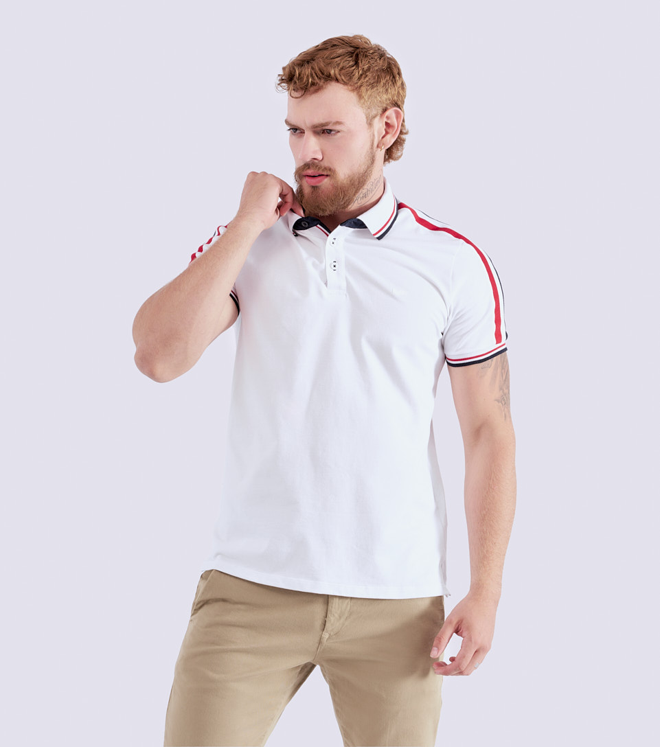 Vikor Polo Slim Fit Masculina GasBL