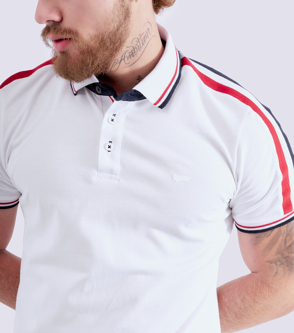 Vikor Polo Slim Fit Masculina Gas 824747 BL