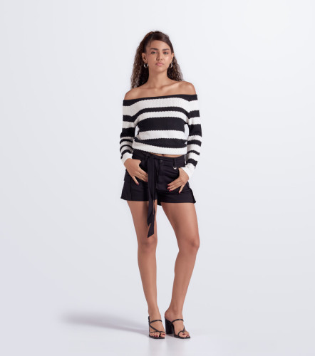 Short Para Mujer Tipo Cargo Unicolor Ivonne DerekNG