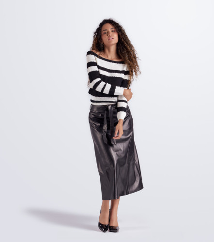 Buzo Para Mujer Tejido En Bloques Manga Larga Aurora DerekNG