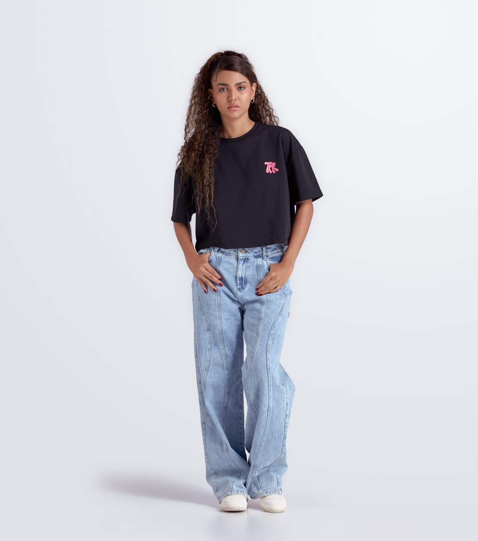 Naty T Shirt Oversize Estampada Typer 833674 BL