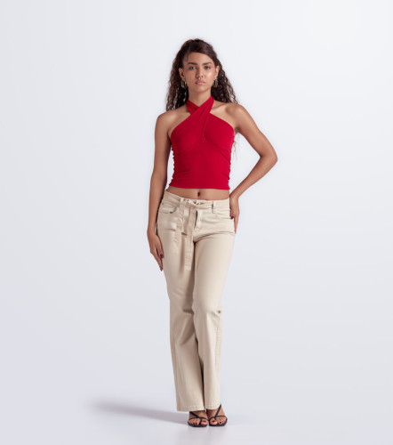 Jean Para Mujer Bota Flare Unicolor Praga Manuela DerekKQ