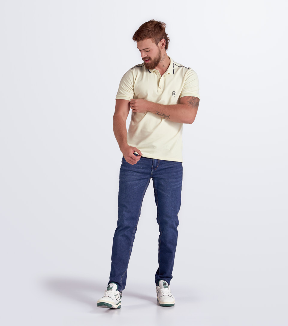 Comfort Lian Polo Unicolor Con Cuello Tejido Unser 833901 AL