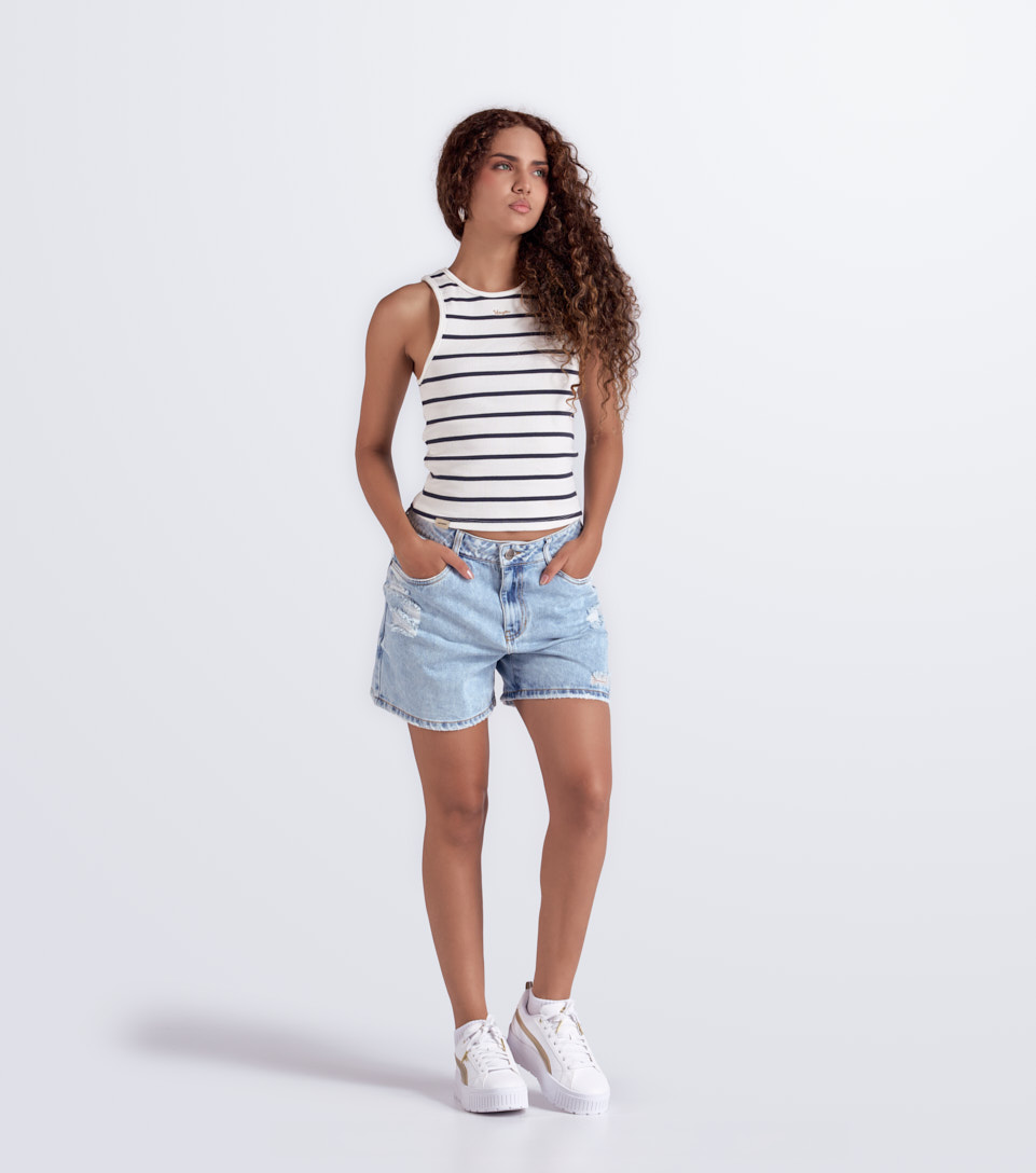 Paulette Short Bermuda Con Rotos Y Bolsillos Unser 834212 AZ