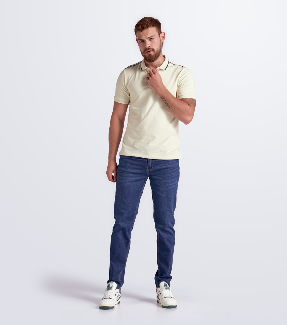 Jean Para Hombre Molderia Iron Con Proceso Medio Oscuro Unser 834216 AZ