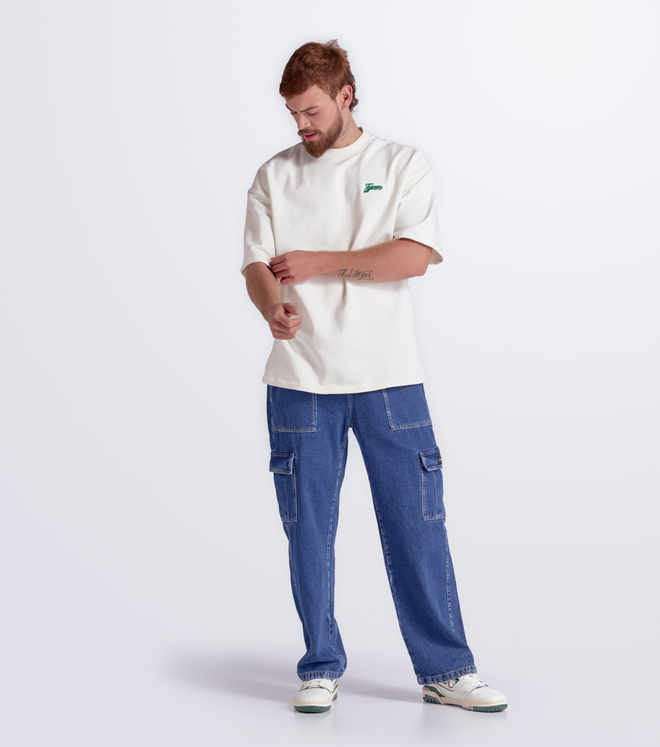 Gilver T Shirt Extraoversize Bordada Typer 835152 BH