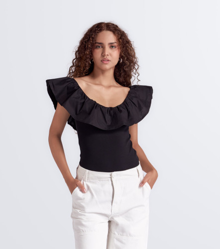 Angelly Body Unicolor Ajustado Con Gola UnserNG