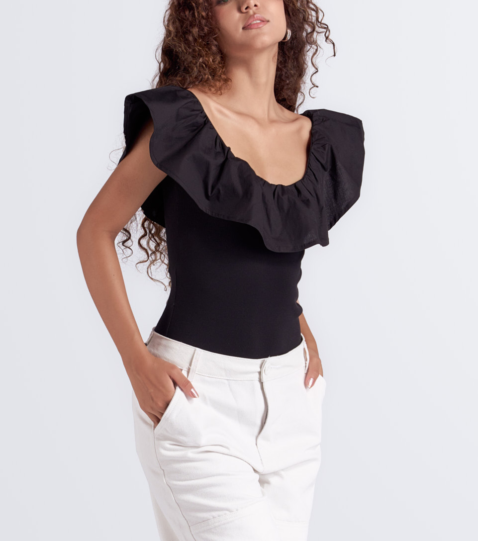 Angelly Body Unicolor Ajustado Con Gola Unser 834433 NG