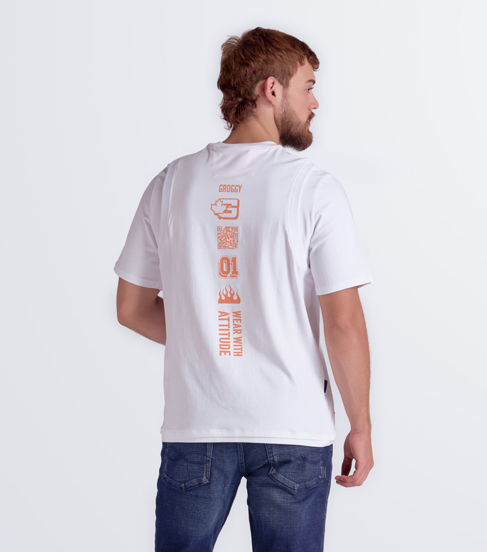 Asher T Shirt Regular Masculino Groggy 834073 BL