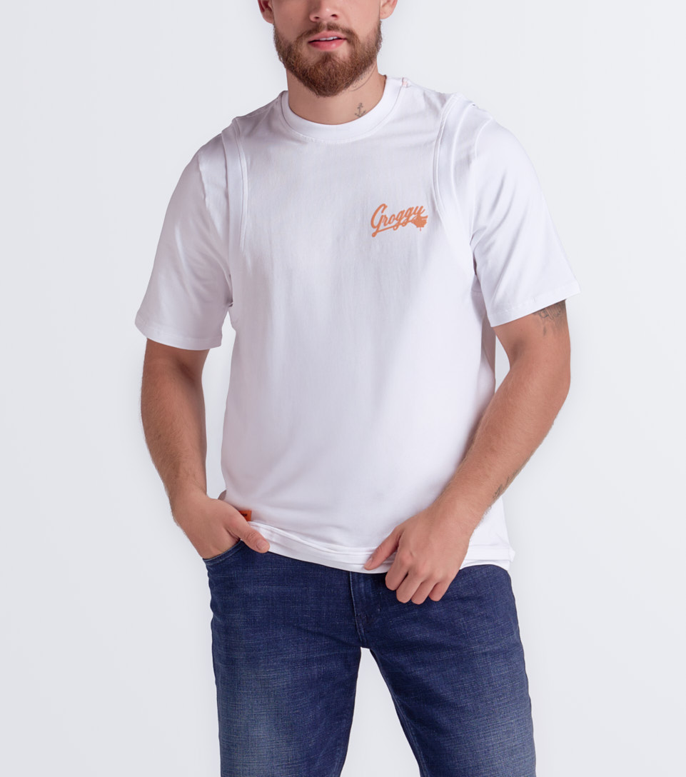 Asher T Shirt Regular Masculino Groggy 834073 BL