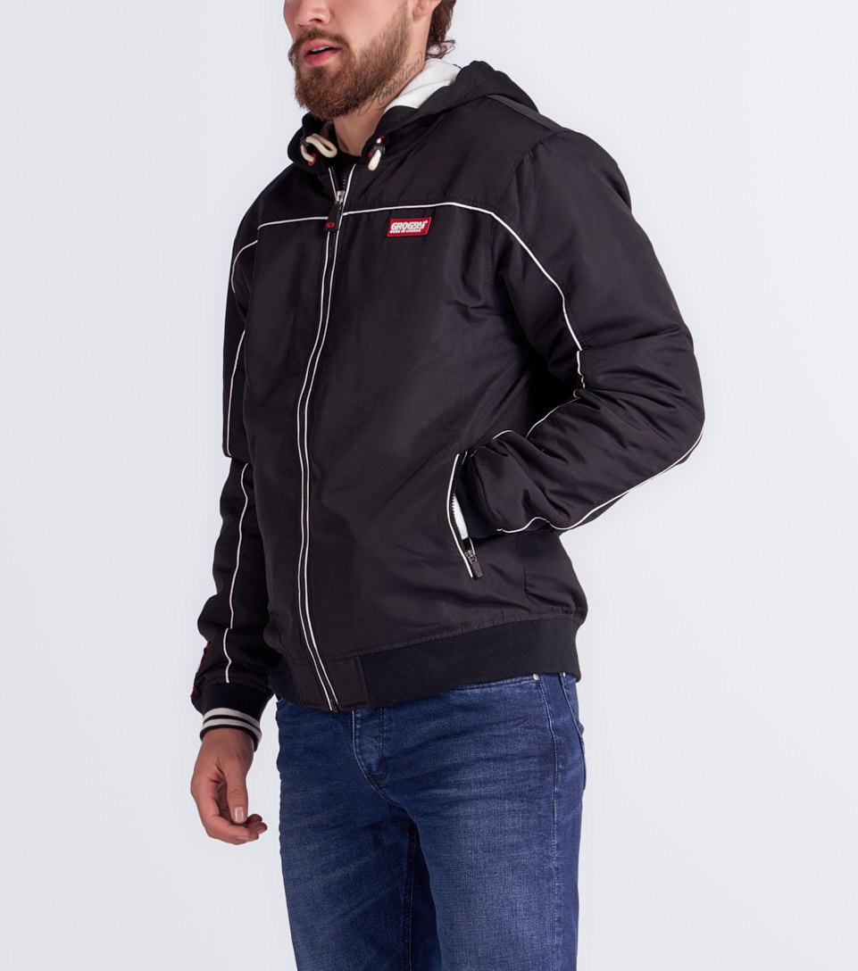 Axel Chaqueta Bomber Con Capota Masculina Groggy 831993 NG