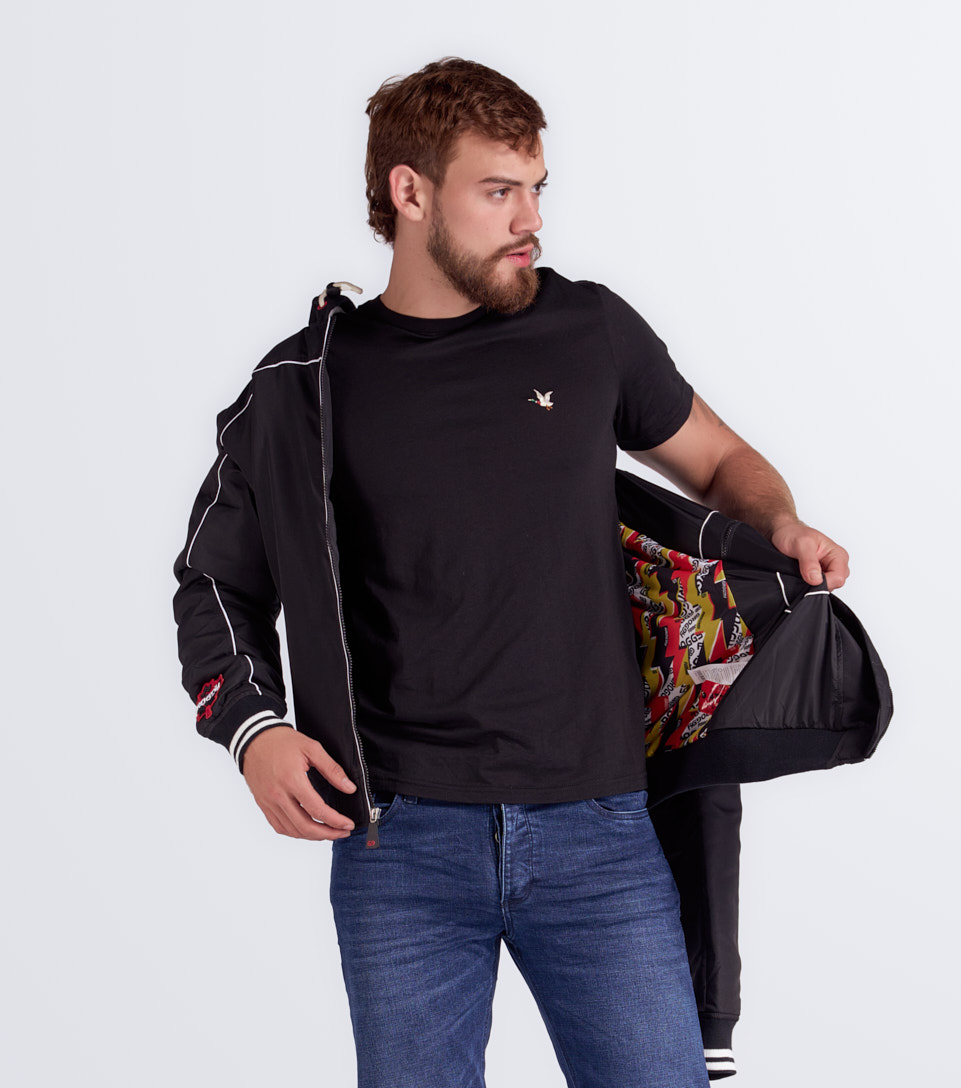 Axel Chaqueta Bomber Con Capota Masculina Groggy 831993 NG