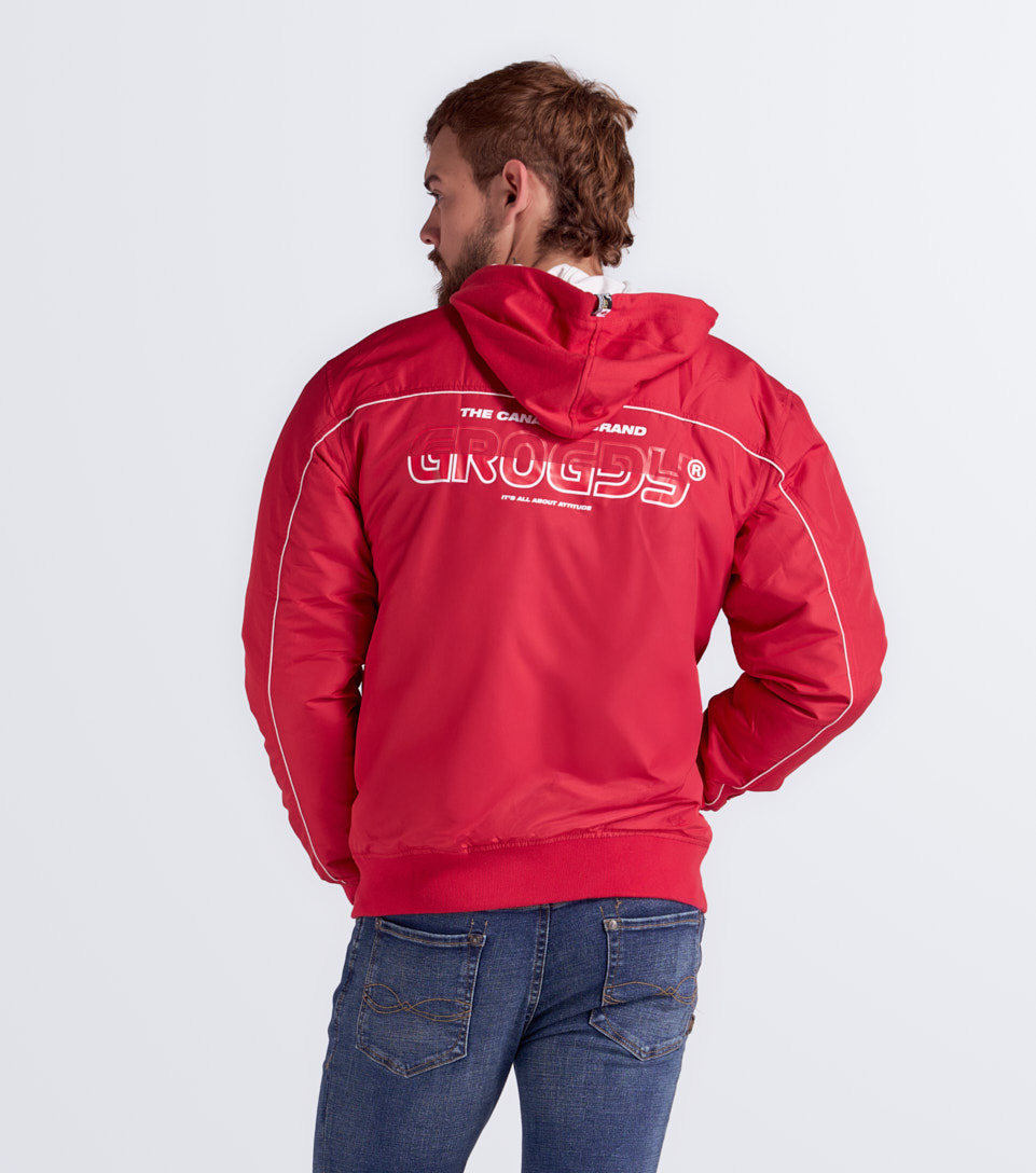 Axel Chaqueta Bomber Con Capota Masculina Groggy 831993 NG