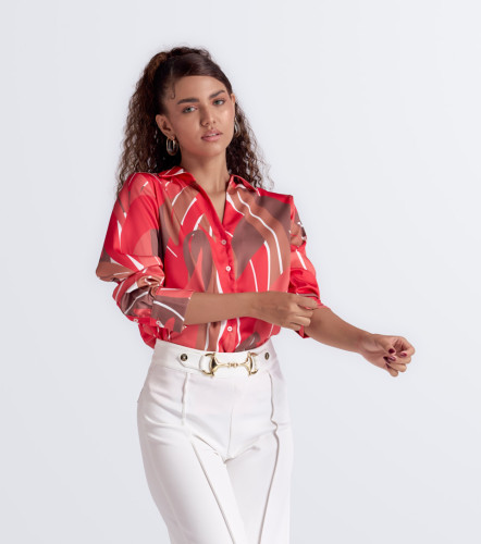 Blusa Camisera Para Mujer Ariadne Manga Larga DerekRJ