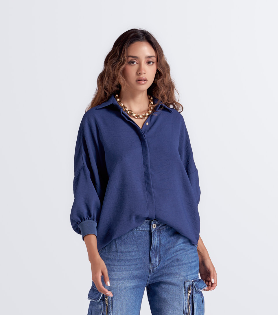Blusa Camisera Para Mujer Unicolor Manga Ranglan DerekAZ